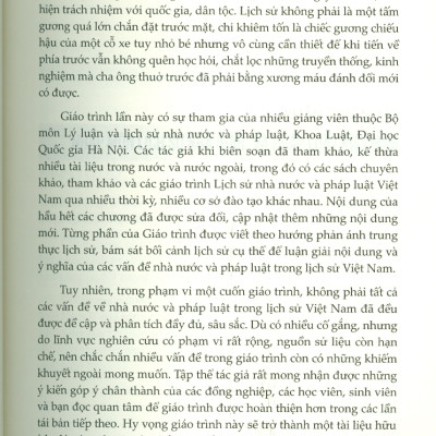 Giáo Trình Lịch Sử Nhà Nước Và Pháp Luật Việt Nam - PGS. TS. Nguyễn Minh Tuấn, TS. Phạm Thị Duyên Thảo, TS. Mai Văn Thắng - Tái bản - (bìa mềm)