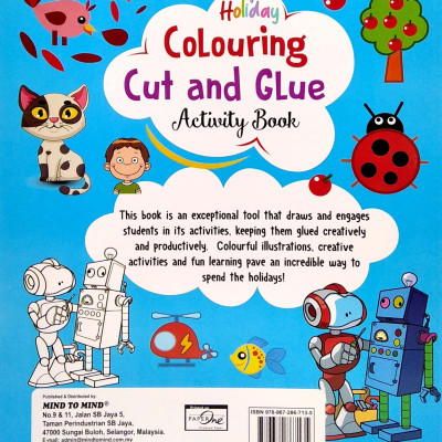 My Holiday Colouring Cut And Glue Activity Book