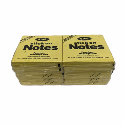 Lốc 12 xấp Giấy note vàng 3x3 UNC 7,6cmx7,6cm