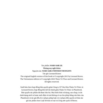 Wabi-Sabi - Tập 2 - Những Suy Nghĩ Thêm