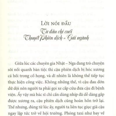Trải Lòng Về Nghề Phiên Dịch
