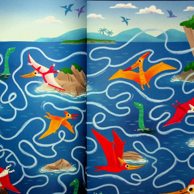 Sách thiếu nhi tiếng anh Dinosaur Mazes