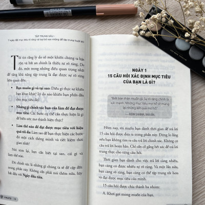 Sách- Tập Trung Sâu - 7 Ngày Đặt Mục Tiêu Rõ Ràng Và Loại Bỏ Xao Nhãng Để Tập Trung Tuyệt Đối - Bộ Sách Hiệu Suất - YMATE