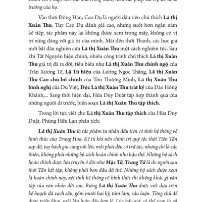 Lã Thị Xuân Thu - Bìa Cứng