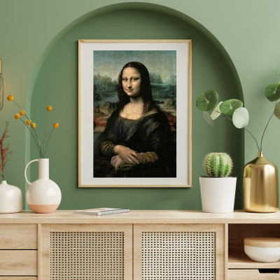 Bộ Tranh Ghép Hình 300 Pcs kèm sách - Art Treasures - Leonardo Da Vinci: Mona Lisa
