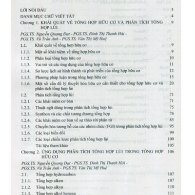 Sách - Phân tích tổng hợp lùi ứng dụng trong tổng hợp hữu cơ và tổng hợp thuốc (Y)