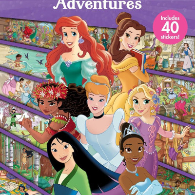 Sách ngoại văn: Look And Find Sticker Book Disney Princess Magical Adventures