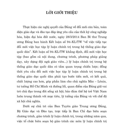 Giáo Trình Triết Học Mác - Lênin (Dành Cho Bậc Đại Học Hệ Không Chuyên Lý Luận Chính Trị)