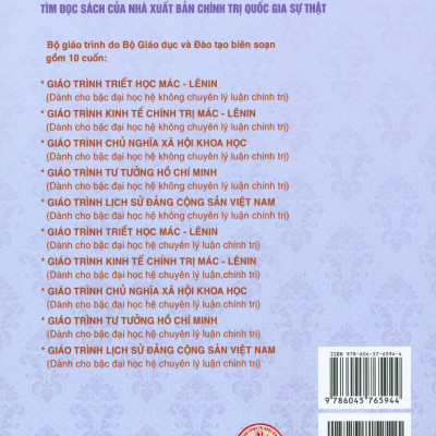 Combo Giáo Trình Lịch Sử Đảng Cộng Sản Việt Nam + Giáo Trình Triết Học Mác – Lênin (Dành Cho Bậc Đại Học Hệ Không Chuyên Lý Luận Chính Trị) - Bộ mới năm 2021