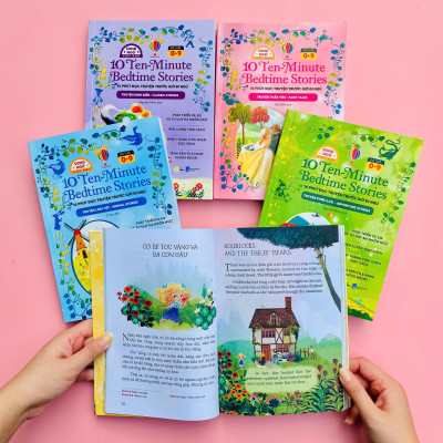 Sách - 10 Ten-Minutes Bedtime Stories - 10 Phút Đọc Truyện Trước Giờ Đi Ngủ - Adventure Stories - Truyện Phiêu Lưu - Song Ngữ Việt-Anh