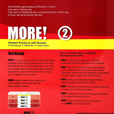 More! Level 2 Workbook with Audio CD Reprint Edition