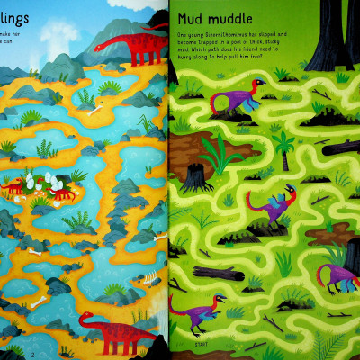 Sách thiếu nhi tiếng anh Dinosaur Mazes