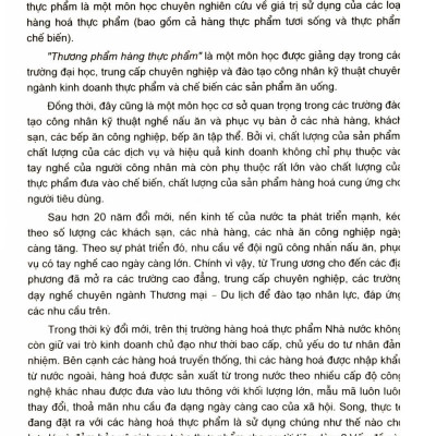 Giáo trình thương phẩm hàng thực phẩm