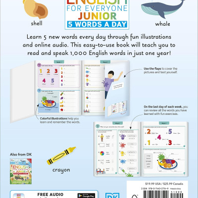 English For Everyone Junior: 5 Words A Day: Learn And Practice 1,000 English Words