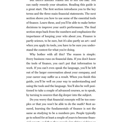 Harvard Business Review Guide To Finance Basics For Managers