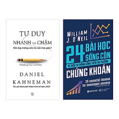 Bộ Sách Để Trở Thành Chuyên Gia Trên Thị Trường Chứng Khoán ( 24 Bài Học Sống Còn Để Đầu Tư Thành Công Trên Thị Trường Chứng Khoán + Tư Duy Nhanh Và Chậm ) Tặng Boookmark Tuyệt Đẹp