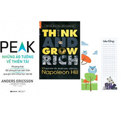 Combo sách kinh tế hay nhất định ai cũng phải đọc : Những ảo tưởng về thiên tài + Think and grow rich- 13 nguyên tắc nghĩ giàu làm giàu - Tặng kèm bookmark thiết kế