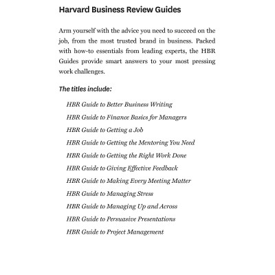 Harvard Business Review Guide To Finance Basics For Managers