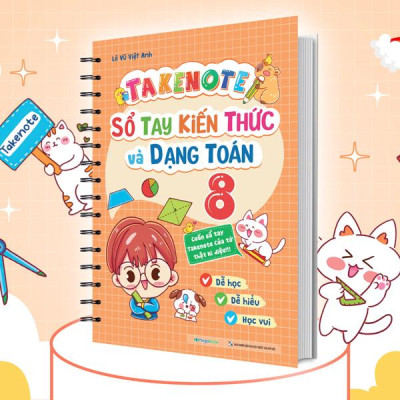Sách - Takenote Sổ Tay Kiến Thức Và Dạng Toán 8