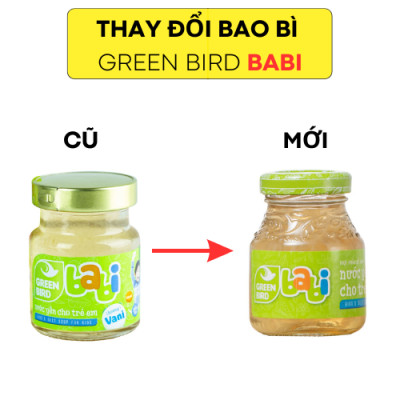 Lốc Green Bird - Babi Nước Yến Cho Trẻ Em Hương Vani - (4 hũ *72g)