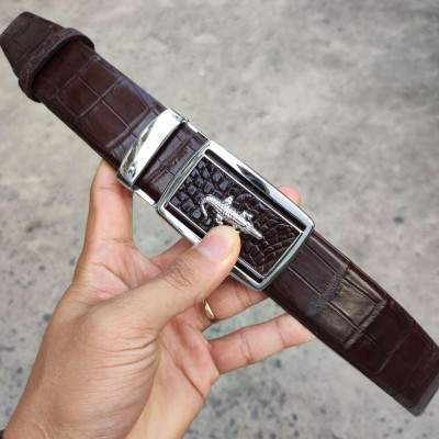 Nịt da cá sấu bản lớn phù hợp bụng bia. Da bụng vân đẹp nhẹ nhàng!