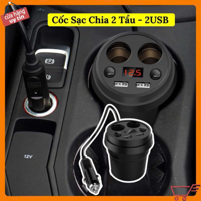 X25 – Bộ Chia Tẩu Sạc Ô Tô Cao Cấp Có Màn Hình Điện Áp, 2 USB, Công Suất Khủng 250W , đèn tần