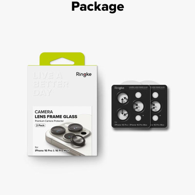 [Combo 2] Dán camera cho iPhone 16 Pro Max / iPhone 16 Pro / 16 Plus / 16 RINGKE Camera Lens Frame Glass - Hàng Chính Hãng
