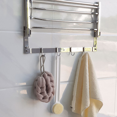 Kệ treo khăn tắm inox đa chức năng Eurolife EL-B1 (Trắng bạc)