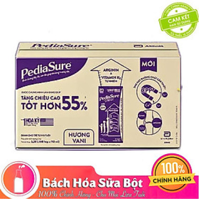 Thùng 48 Hộp Sữa Nước Abbott Pediasure Vani 110ml cho trẻ từ 1 - 10 tuổi
