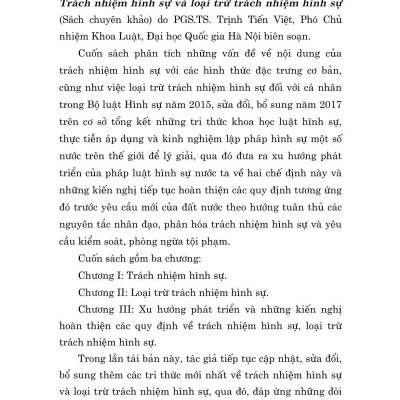 Trách Nhiệm Hình Sự Và Loại Trừ Trách Nhiệm Hình Sự