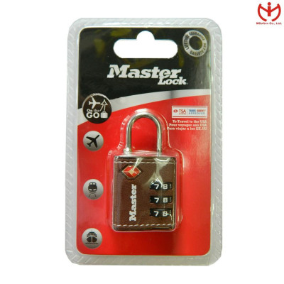 Khóa số vali Master Lock 4692 DBRN rộng 32mm có TSA màu da bò khóa hành lý