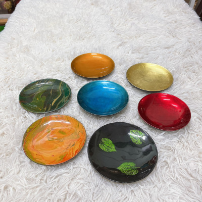 Dĩa Sơn Mài Trang Trí Lưu Niệm size 13cm