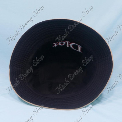 Nón bucket thêu chữ D chữ nổi mũ tai bèo vành nhỏ mũ bucket đội được 2 mặt thời trang