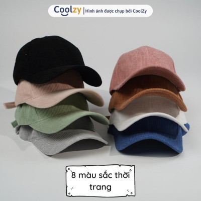 Mũ lưỡi trai trơn ️ Nón kết chất nhung tăm Hàn Quốc cao cấp form unisex nam nữ N28