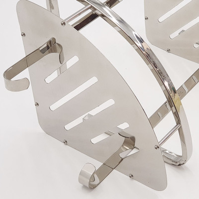 Kệ góc đôi phòng tắm Inox SUS 304Eurolife EL-KG2 (Trắng bạc)