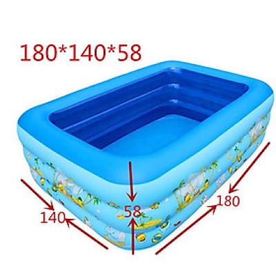 Bể Bơi Phao 3 tầng 1m5 - 1m8 - 2m1 - 2m5 - 2m9 - 3m66 cho gia đình Tặng Kèm Bơm thổi hút 2 chiều 