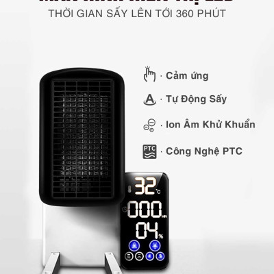 Tủ Sấy Quần Áo SOWUN SW869S Cảm Ứng 1 Chạm, Công Nghệ Ion Âm Khử Khuẩn Và Sấy Tối Đa 30kg Quần Áo