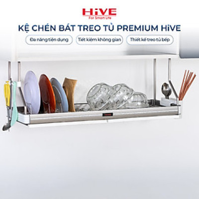 Giá úp chén bát treo tủ bếp trên Premium Black Hive Hàn Quốc