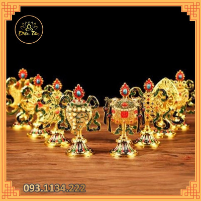 Bát bảo cát tường- đồ thờ cúng pháp khí mật tông linh thiêng đại diện cho Đức Phật