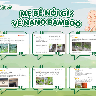 COMBO 3 Bịch tã/bỉm Dán Nano Bamboo sợi tre NB1 / S / M (168 miếng+6) tiết kiệm 150k kèm quà tặng