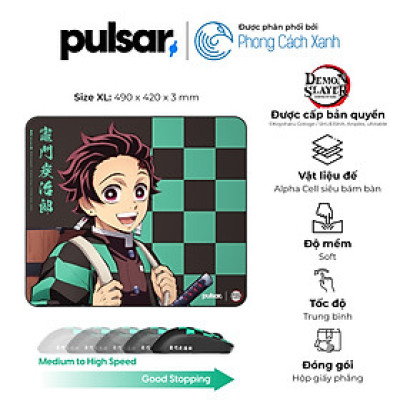 Lót chuột Pulsar eS2 Tanjiro - Pulsar x Demon Slayer Limited Edition - Hàng Chính Hãng