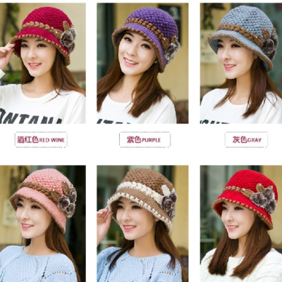 Mũ len nữ nón len dệt kim thu đông 2 lớp thời trang mới dona22110415