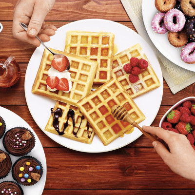 Máy Làm Bánh 3 Trong 1 Waffle, Muffin và Donut, Russell Hobbs Fiesta 24620-56 - Hàng Chính Hãng Nhập khẩu từ Đức & EU