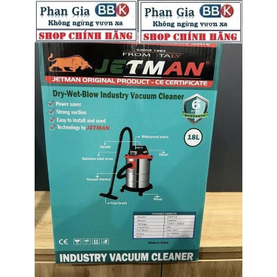 [chính hãƞg] Máy hút bụi KHÔ ƯỚT JETMAN 18L CÔNG SUẤT 1600W, CÓ CHỨC NĂNG THỔI, 100% DÂY ĐỒNG