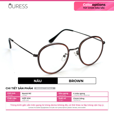 Gọng kính 2621 hợp kim thời trang nam nữ siêu nhẹ siêu bền OURESS