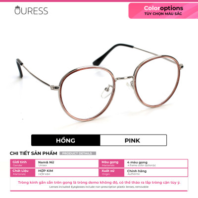 Gọng kính 2621 hợp kim thời trang nam nữ siêu nhẹ siêu bền OURESS