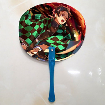 Qụat cầm tay in ảnh 2 mặt khác nhau Kimetsu no Yaiba