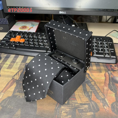 Cavat nam bản 8cm lót silk cao cấp nguyên hộp kèm khăn và khuy măng sét Giangpkc Qtp