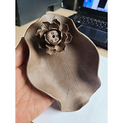 Đĩa cắm nhang hoa gốm nghệ thuật hàng xuất