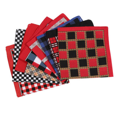Khăn bandana turban kích thước 54x54cm nhiều mầu sắc - BND07 ô Vuông nhỏ
